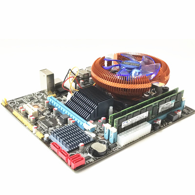 全新台式机电脑主板X58六核L5640CPU 8G内存条1G独立游戏显卡套装